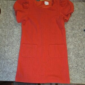 Lilly Pulitzer Red Knit Puff-Sleeve Casual Dress